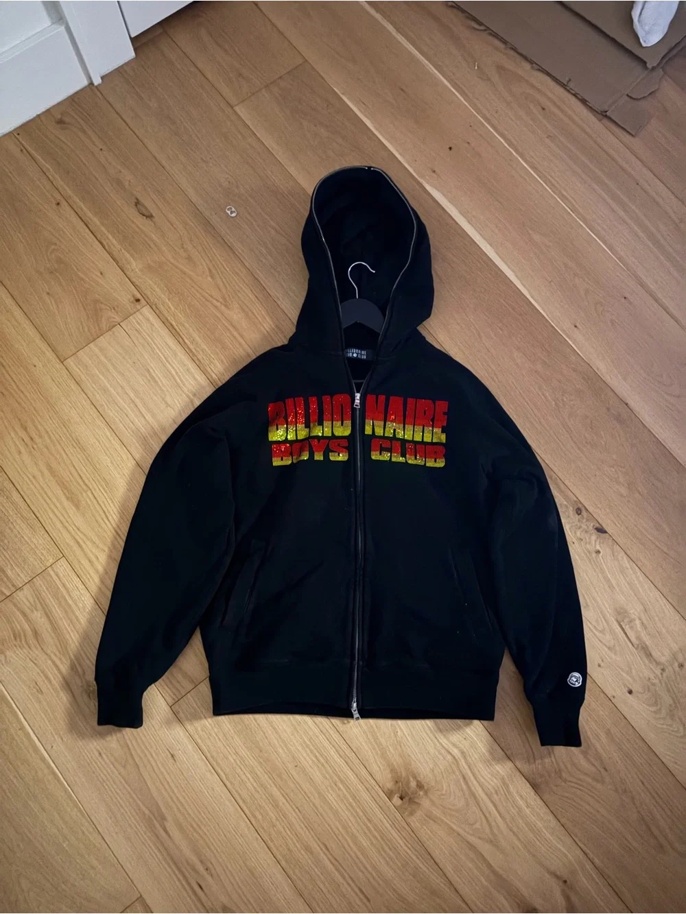 Billionaire Boys Club Black Hoodie with Navy Logo Tag